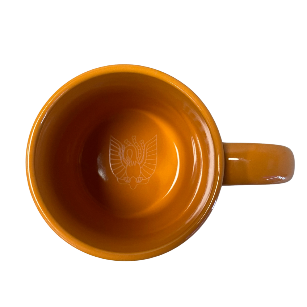 Taza Caballeros del Zodiaco Ikki de Fénix con detalles metálicos naranja 330ml